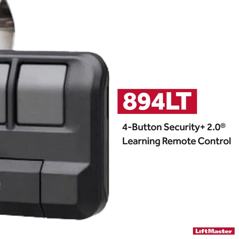 LiftMaster 894LT 4-Button Learning Garage Door Opener Remote Control - with Visor Clip - Use with myQ App - Works with Up to 4 Doors - Learning Remote Garage Door Opener - Sends a New Code - 1 Pack - Image 2